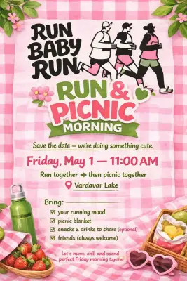 Run Baby Run, Saturday, 11 April 2026
